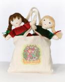 LSD0002 Lennon Sisters 2 Mini Best Pals Christmas Rag Dolls in Bag