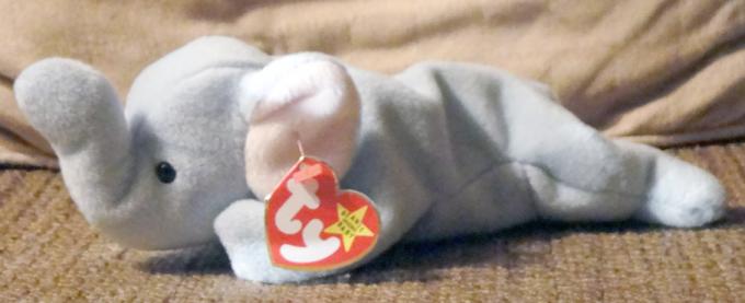 peanut the elephant beanie baby