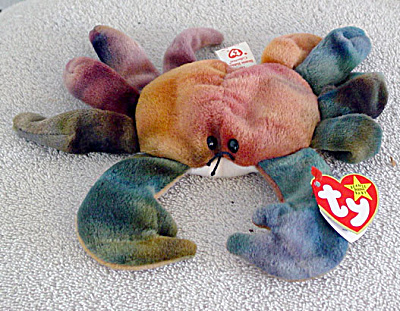 1996 Beanie Babies on Tbb0056 Ty Claude The Tie Dyed Crab Beanie Baby 1997 98