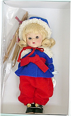 0VOG2238A Vogue 2005 Vintage Reproduction Blonde Ginny Skier Doll