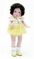 1VOG1903A Vogue Just Me Small Brunette Bisque Doll in Yellow 2002 2