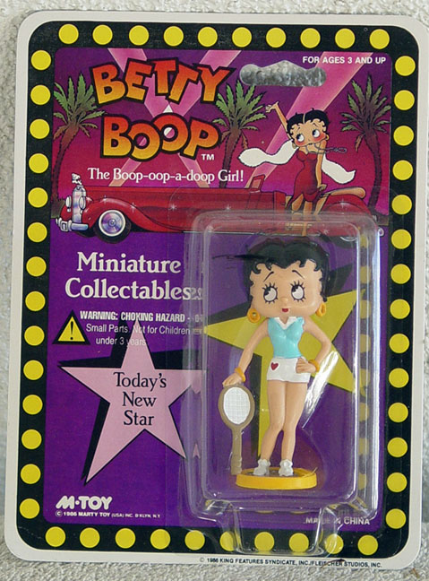 BBM0015 Betty Boop Today's New Star Tennis Player PVC Figurine 1986 