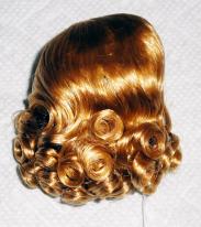 0DWG0001C Honey Blonde Curls 3.5-5 in. Doll Heads Wig, 7-10 in. Dolls 1