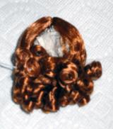 0DWG0001E Red  Curls Wig for 3.5-5 in. Doll Heads, 7-10 in. Dolls