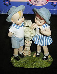 EFF0350D Effanbee Guess Which Bisque Patsy and Skippy Figurine 1996