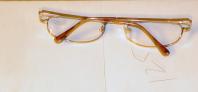 GLS0001 Reading Glasses +1.25 Power, Gold-Toned Metal Frame 1