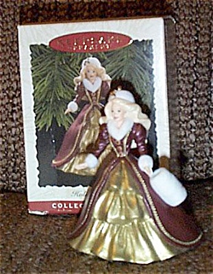 BHO8602 Hallmark 1996 Happy Holiday Barbie 4 Keepsake Ornament 