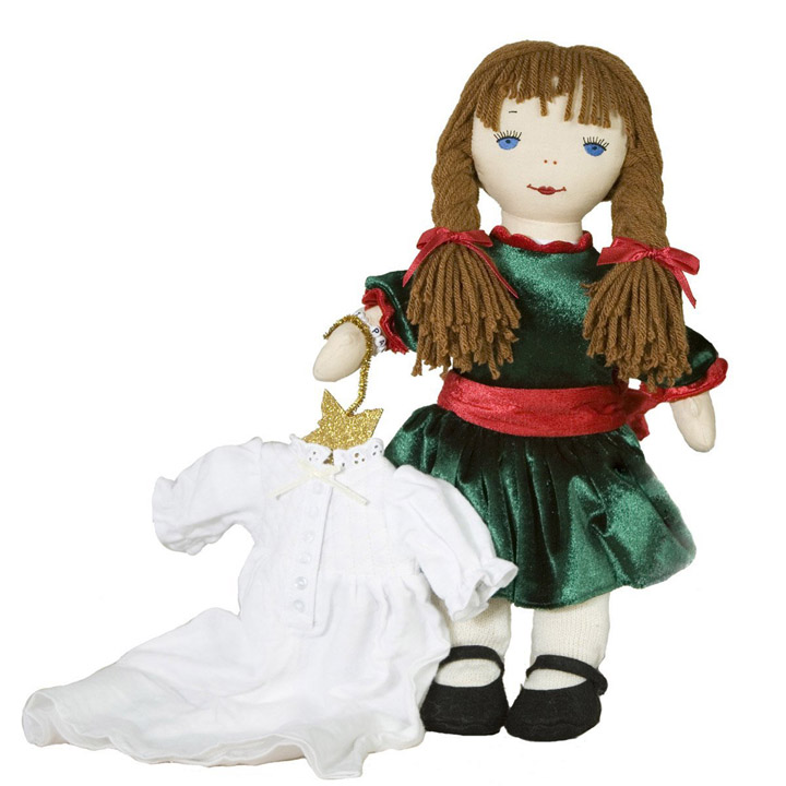 0LSD0010 Lennon Sisters Christmas Kathy Rag Doll with Nightgown