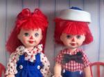 MAT0632 Mattel Kelly and Tommy Dolls as Raggedy Ann and Andy 1999 2