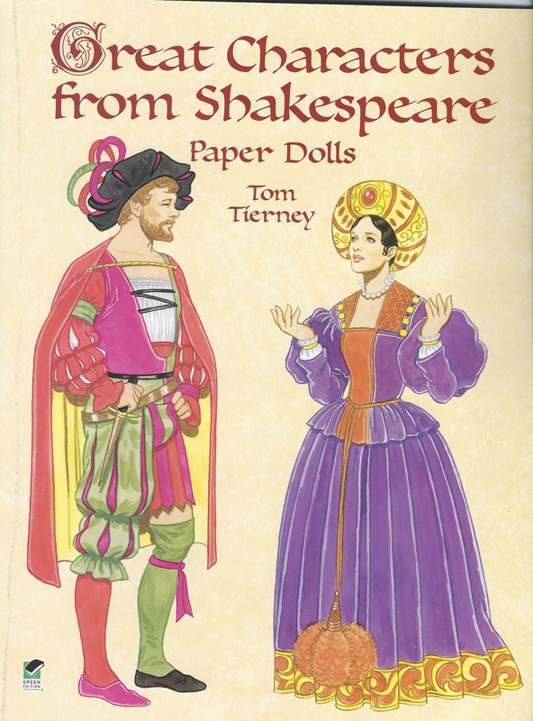 DOV0015 Characters from Shakespeare Paper Dolls, Tierney, Dover, 2000