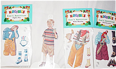 1PDM0026H Peck Aubry Eric's Adventure Kidoodles Paper Doll Set 1997