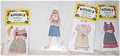 1PDM0026J Ashley in the Country Kidoodles Paper Doll Set