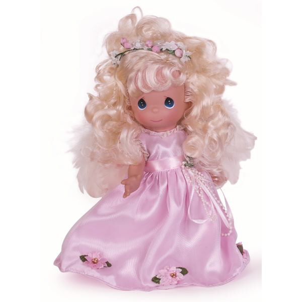 0PMC0609A Precious Moments Such an Angel Blonde Doll in Pink, 2014