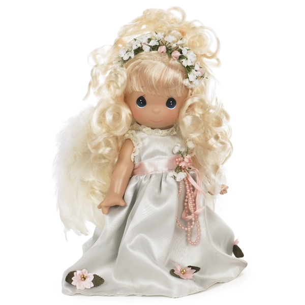 0PMC0609 Precious Moments Such an Angel Blonde Doll in Green, 2008