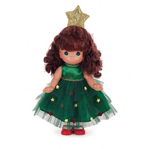 PMC1016 Precious Moments Brunette Tree-Mendously Precious Doll 2014 