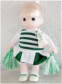 PMC0353C Precious Moments Blonde Cheerleader Doll in Green, 1998