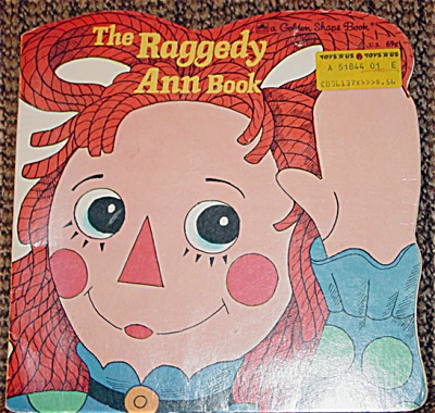 0RGR0004 The Raggedy Ann Book Shape Book, Janet Fulton 1969 