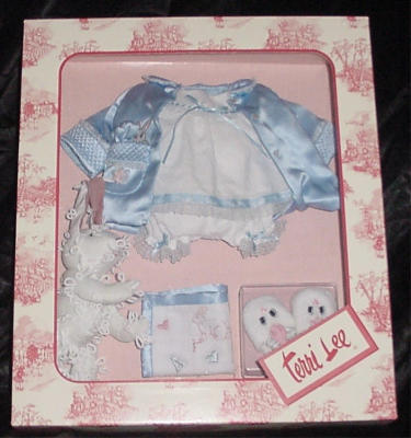 0KNI0012 Knickerbocker Terri Lee Blue Bunny Bedtime Outfit Only 