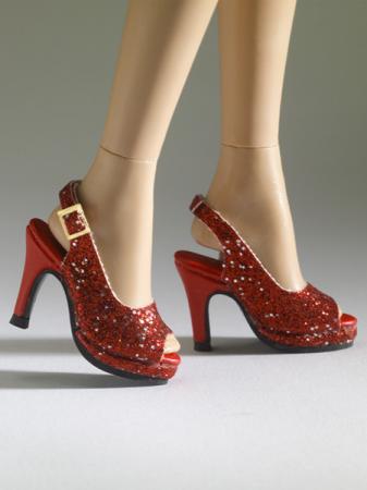 0TNM0080 Tonner Nu Mood Red Sparkle High Heel 8 Doll Shoes 2012