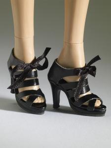 BLACK High Heel Sandals Doll SHOES fit 16" Marley TYLER WENTWORTH Gene 
