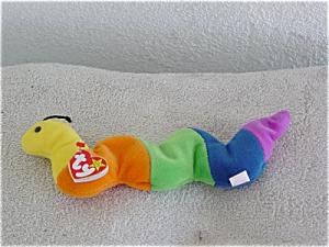 TBB0009A Ty Inch the Multicolored Worm Beanie Baby  1997-1998 