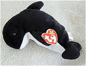 WAVES THE ORCA WHALE TY BEANIE BABY  RETIRED NEW 8 INCHES 