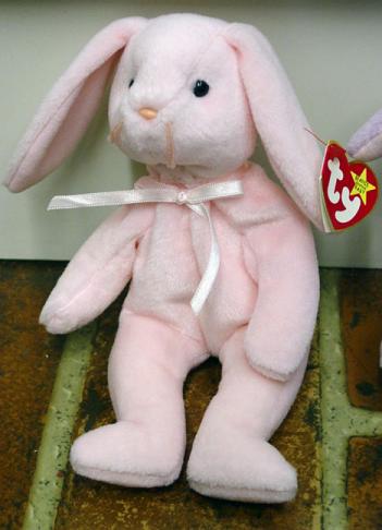 0TBB0047 Ty Pink Hoppity Bunny Beanie Baby 1997-1998