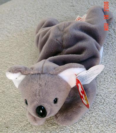 TBB0062 Ty Mel the Koala Bear Beanie Baby, 1997-1999