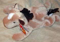 TBB0065 Ty Derby the Tan Horse with Coarse Mane Beanie Baby 1997-1998