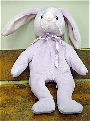 0TBB0045 Ty Lavender Floppity Bunny Beanie Baby 1997-1998  