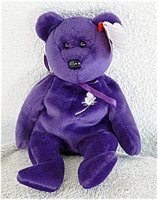 TBB0103 Ty Princess the Purple Bear Beanie Baby 1997