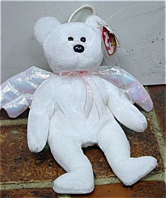 TBB0126 Ty Halo the White Angel Bear Beanie Baby 1998-1999