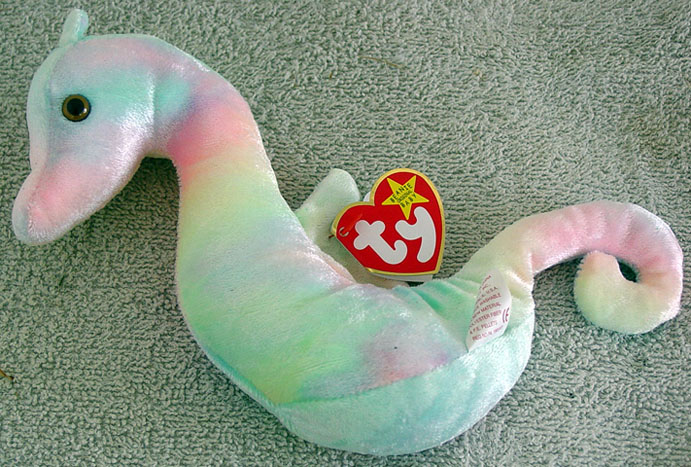 rainbow seahorse beanie baby