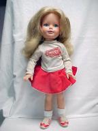 0TOM0001A Tomy 1983 Closed Mouth Kimberly Cheerleader Doll