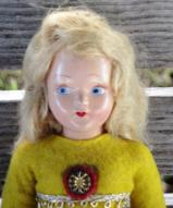 0VHP0001 7.5 Inch Blonde Hard Plastic Doll, Late 1940s-1950s 1
